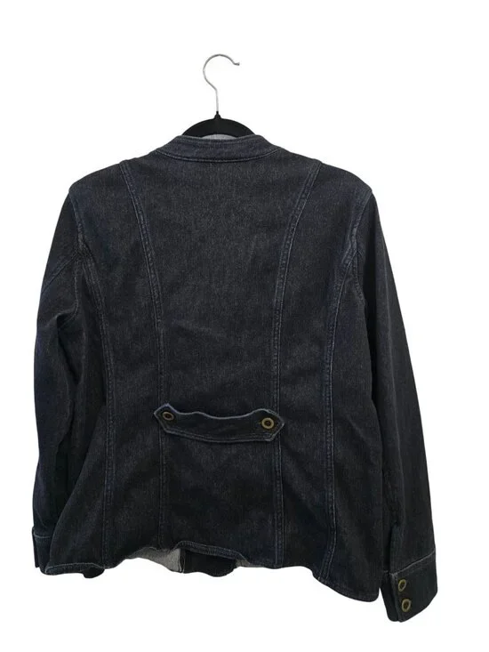 Coldwater Creek Double-Breasted Denim Jacket Womens M  Dark Wash - Picture 5 of 10